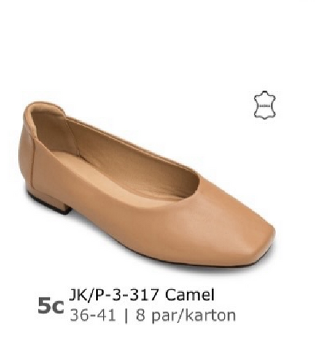 Balerinki damskie 7AP-3-317.CAMEL (36/41,8par)