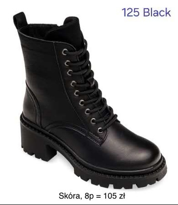 Botki damskie   7A125.BLACK  (36/41,8par)