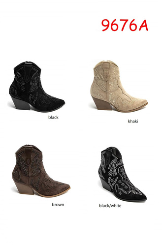 Botki damskie 7A9676A.KHAKI (36/41,12par)