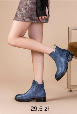 Botki damskie ocieplane 7AF6122.BLUE (36/41,12par)