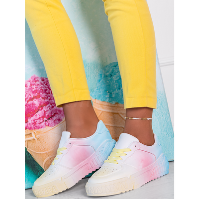 Buty sportowe damskie 7ARJ507-62.YELLOW/BLUE (36/41,12par)