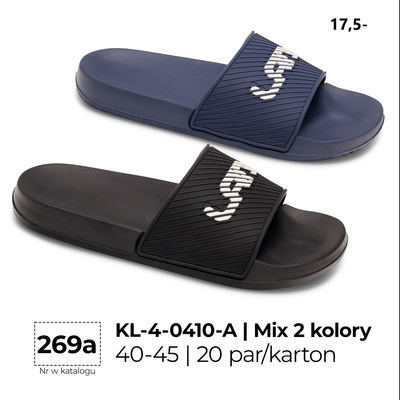 Klapki męskie 4-0410A.MIX (40/45,20par)