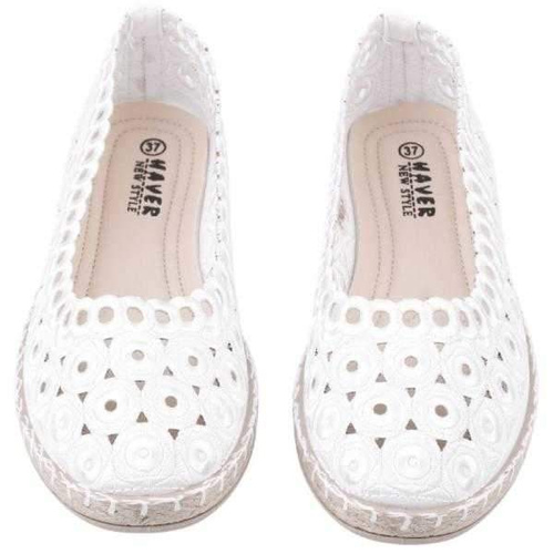 Balerinki damskie 7AF18A-10.WHITE (36/41,12par)