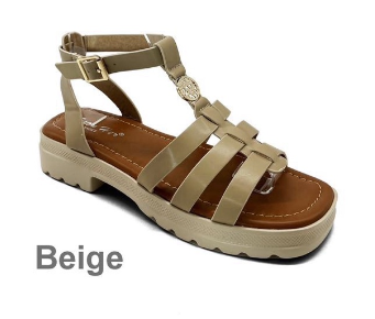 Sandały damskie  7A925-10.BEIGE  (36/41,12par)