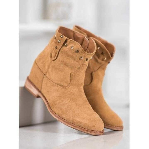 Botki damskie 7AA3710-32.CAMEL Ocieplany (36/41,12par)