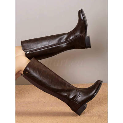 Kozaki damskie ocieplane 7 AUK162.BROWN  (36/41,12par)