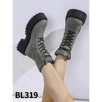 Botki damskie 7ABL319.GREEN Ocieplany (36/41,12par)