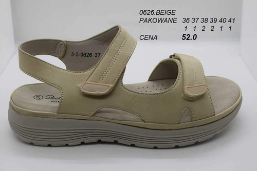 Sandały damskie 7A0626.BEIGE (36/41,8par)