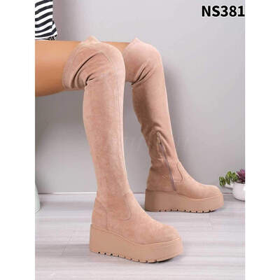 Kozaki damskie Ocieplane  7ANS381.KHAKI  (36/41,12par)