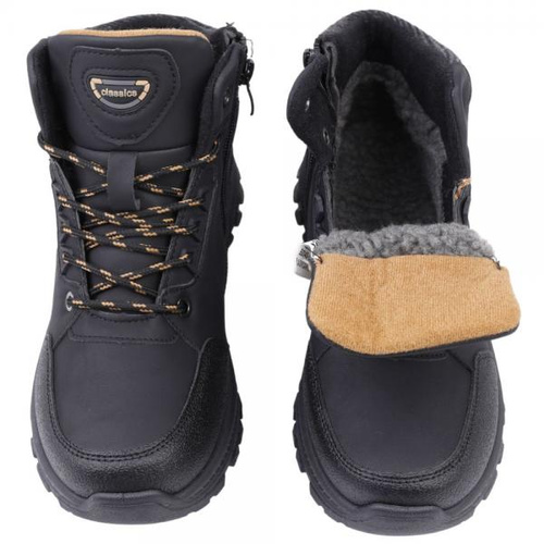 Trzewiki damskie B2040-1.BLACK/CAMEL (36/41,8par)