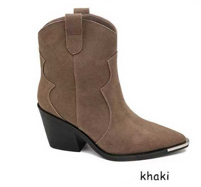 Botki damskie 7A6397A.KHAKI (36/41,12par)