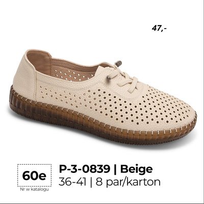 Półbuty damskie 3-0839.WHITE (36/41,8par)