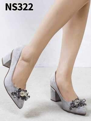 Czółenka damskie NS322.GREY (36/41,12par)