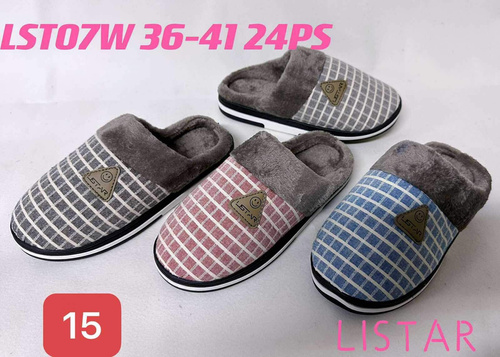 Kapcie damskie   7ALST07W.MIX   (36/41,24par)