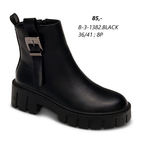 Botki damskie 7AB-3-1382.BLACK (36/41,8par)
