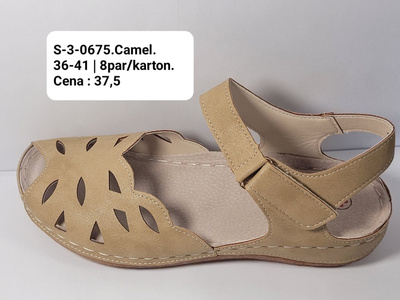 Sandały damskie 3-0675.CAMEL (36/41,8par)
