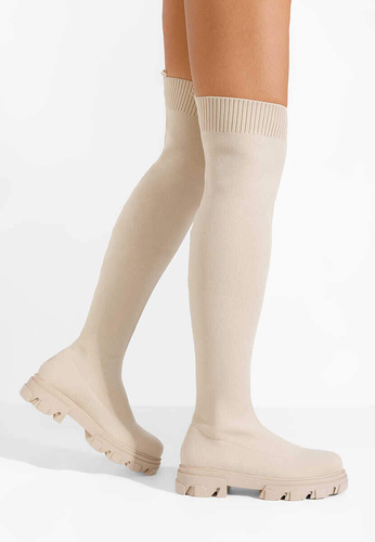 Kozaki damskie nieocieplane 6849.BEIGE (36/41,12par)