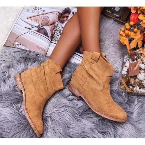 Botki damskie A3726-32.CAMEL Ocieplany (36/41,12par)