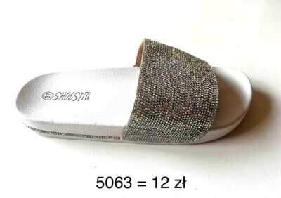 Klapki damskie 7A9063.SILVER (36/41,12par)