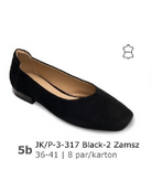 Balerinki damskie 7AP-3-317.BLACK-2 (36/41,8par)