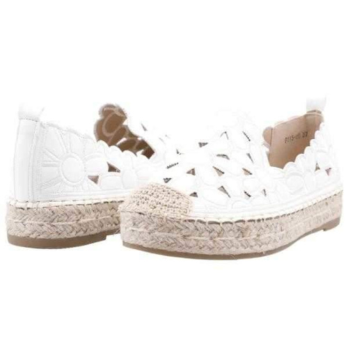 Balerinki damskie F115-10.WHITE (36/41,12par)