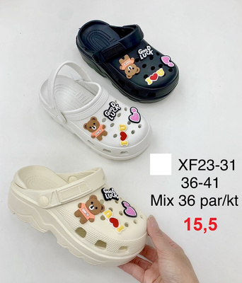 Klapki damskie XF23-31.KOLORDOWYBORU (36/41,36par)