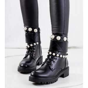 Botki damskie   7A9359-PA.BLACK  Ocieplane (36/41,12par)