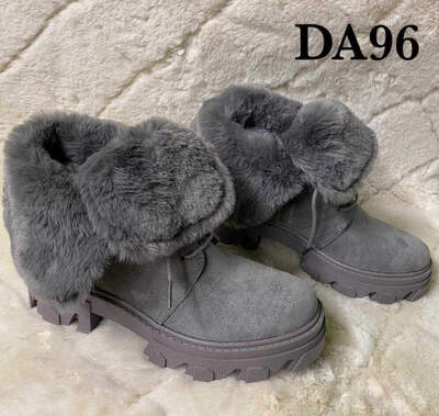 Botki damskie 7ADA96.GREY Ocieplany (36/41,12par)