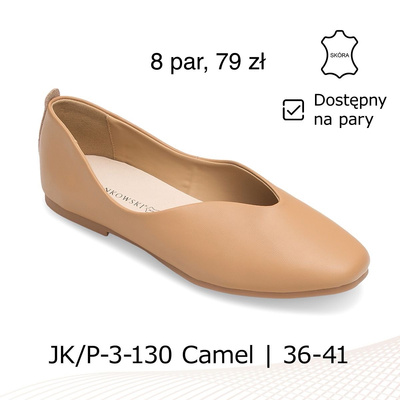 Balerinki damskie 7AP-3-130.CAMEL (36/41,8par)