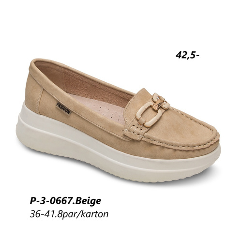 Półbuty damskie 3-0667.BEIGE (36/41,8par)