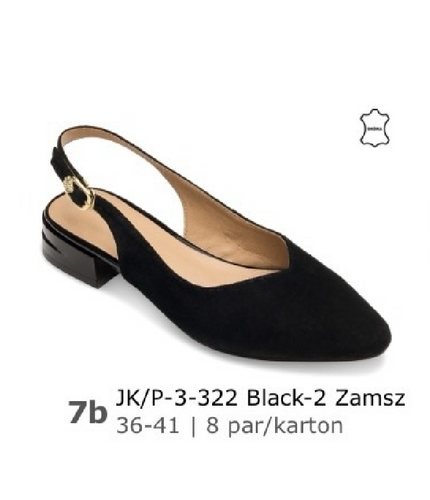 Sandały damskie 7AP-3-322.BLACK-2 (36/41,8par)