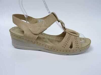 Sandały damskie 7A92076-10.KHAKI (36/42,12par)