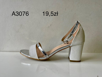 Sandały damskie A3076.SILVER (36/41,12par)