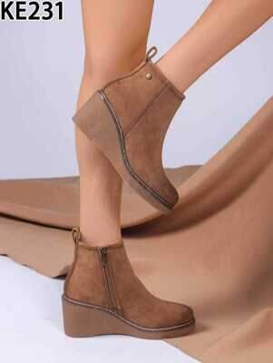 Botki damskie 7AKE231.KHAKI (36/41,12par)