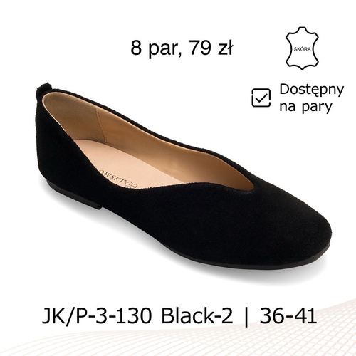 Balerinki damskie 7AP-3-130.BLACK-2 (36/41,8par)