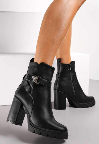 Botki damskie 168-516.BLACK PU (36/41,12par)