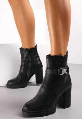 Botki damskie 168-516.BLACK PU (36/41,12par)