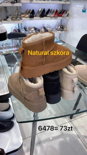 Botki damskie 6478.KHAKI (36/41,12par)