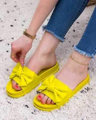 Klapki damskie 7AP9736-02.YELLOW (36//41,12par)