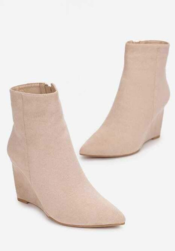 Botki damskie 7ACH2216.BEIGE Ocieplane (36/41,12par)