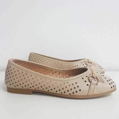 Balerinki damskie 7ATL221-63.KHAKI (36/41,12par)