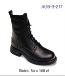 Botki damskie  7AB-3-217.BLACK   (36/41,8par)