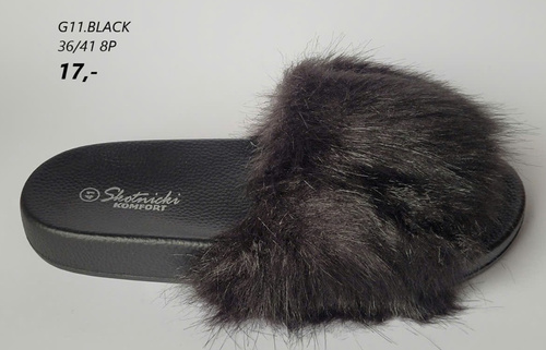 Kapcie damskie G11.BLACK (36/41,8par)