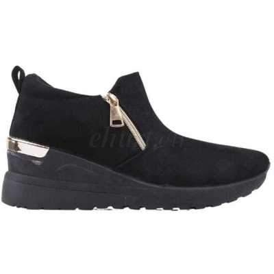 Botki damskie B897-1.BLACK/GOLD (36/41,12par)