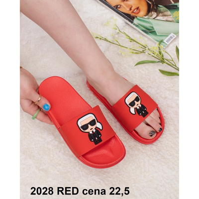 Klapki damskie 2028.RED (36/41,12par)