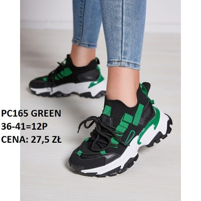 Buty sportowe damskie PC165.GREEN (36/41,12par)