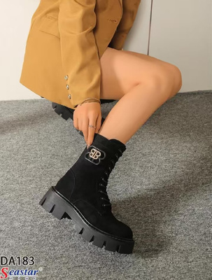 Botki damskie ocieplane 7ADA183.BLACK (36/41,12par)