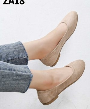 Balerinki damskie 7AZA18.KHAKI (36/41,12par)