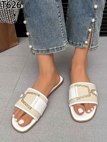 Klapki damskie T626.WHITE (36/41,12par)