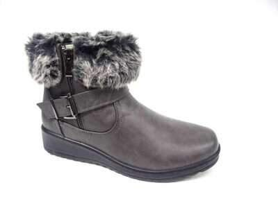 Botki damskie 7A6831-4.GREY Ocieplane (36/41,12par)